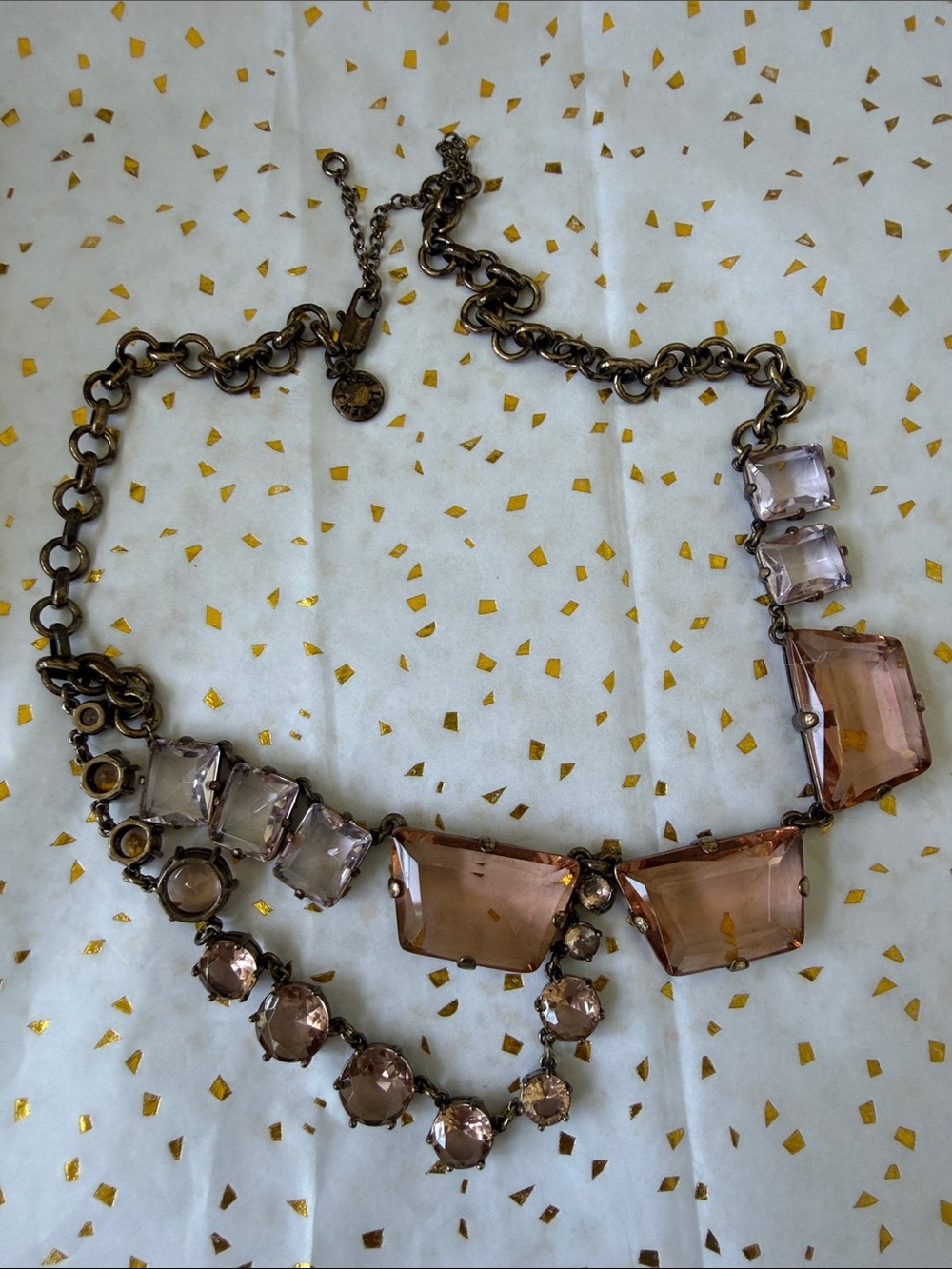 J Crew Statement Pink Crystal Collar Necklace - Women Jewelry